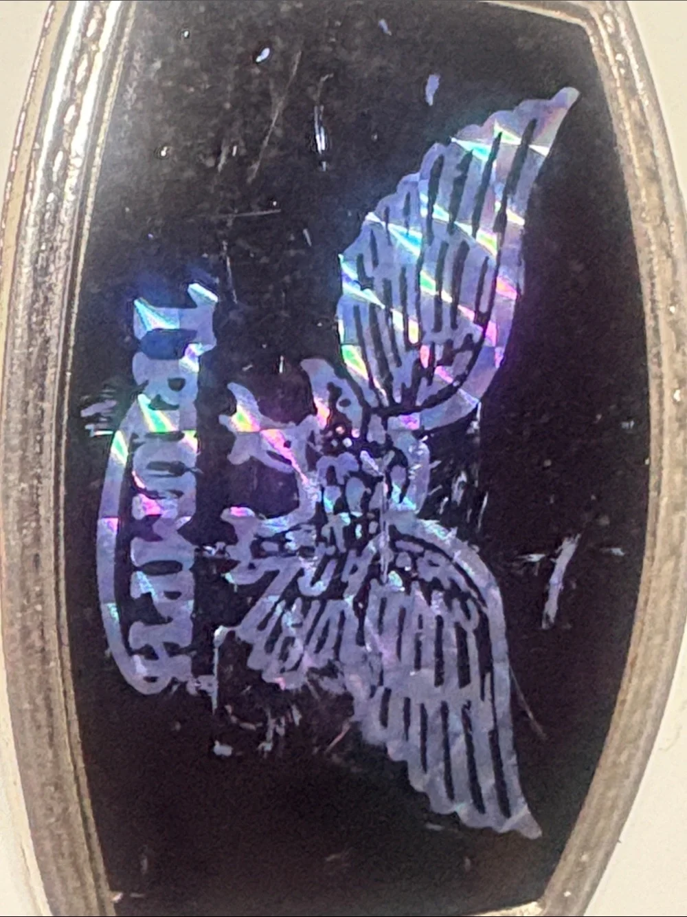 Triumph Holographic Eagle Belt Buckle - Black - 3.5x2 in